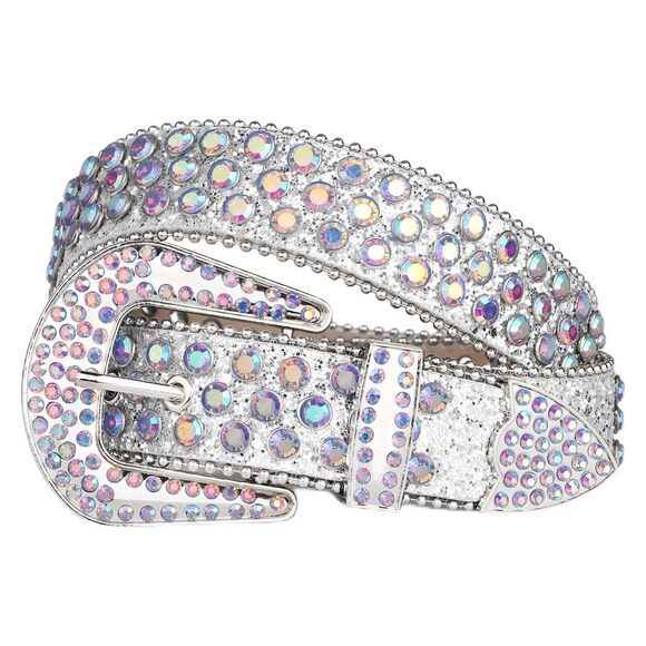 2166 Womens Men Rhinestone Western Belts Bling Cowgirl Designer Diamond main image 6